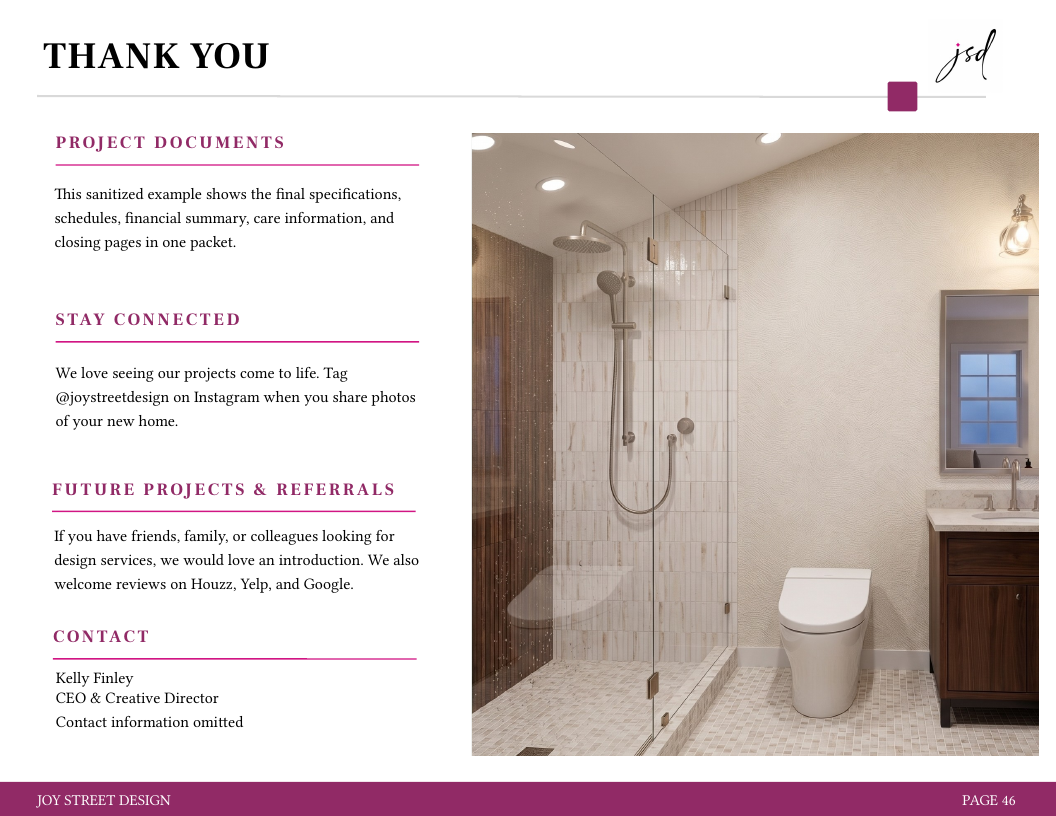 Sanitized packet closing page